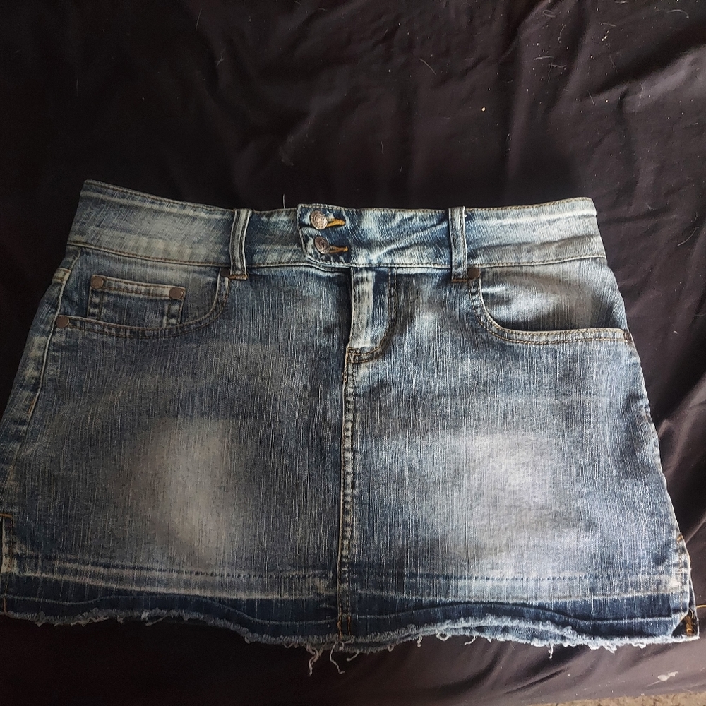 Jean mini skirt